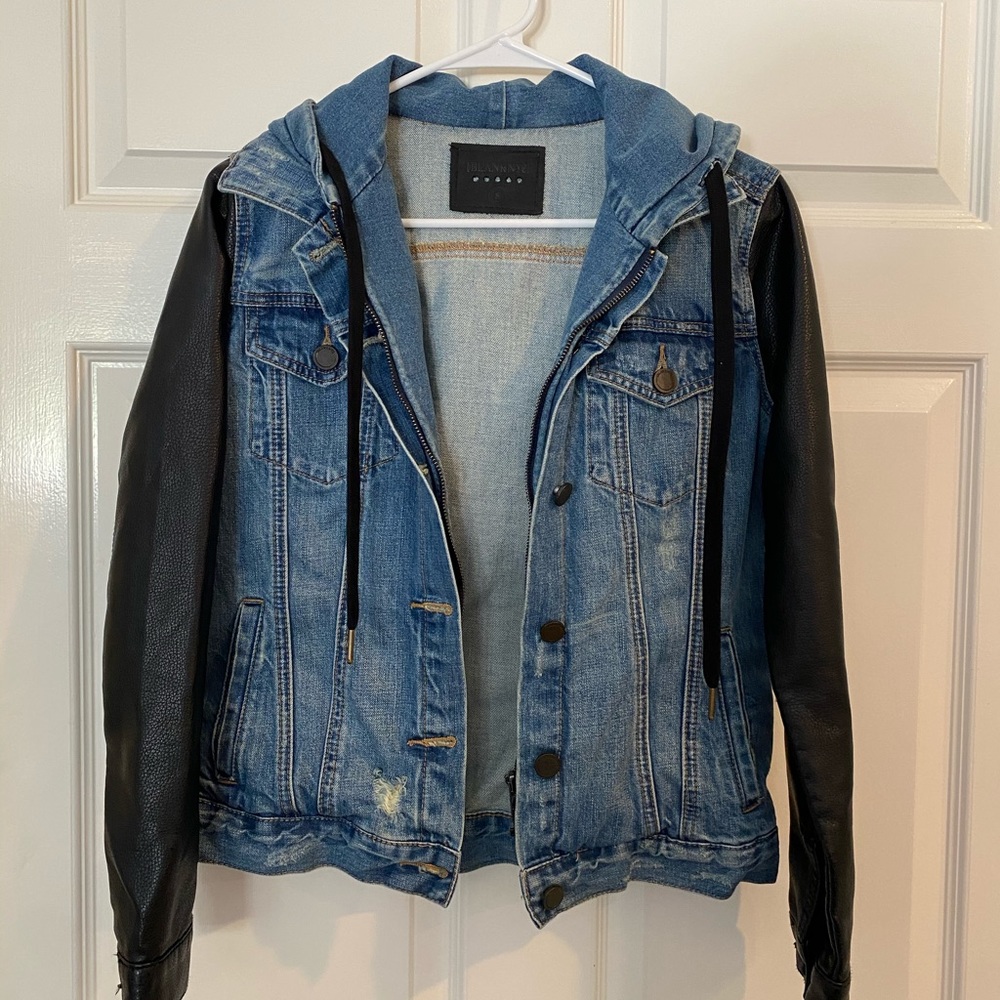 Blank NYC Leather Jean Jacket